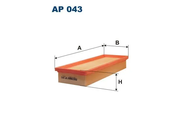 Hava Filtresi  Fiat Fiorino (255)(01.1994->)  FILTRON AP 043