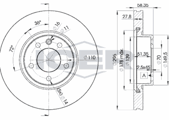 Fren Disk Ayna Ön Sağ ve Sol OPEL ORJINAL 93182283  93182283 90392559 9039 2559 569044 5 69 044 569045 5 69 045 90344650 90 344 650 90 392 559 90393496 90 393 496 93 182 283