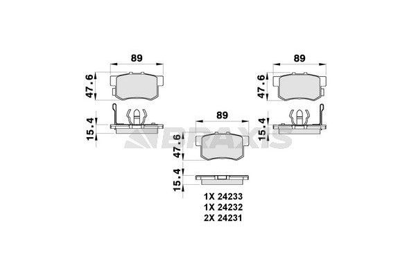 Fren Disk Balata Arka Honda Accord (CU)(06.2008->)  BRAXIS AB0277