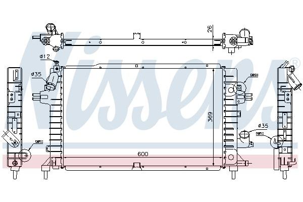 Su Radyatörü  Opel Astra H GTC (2004->)  NISSENS 63112A