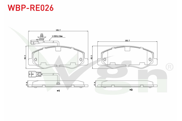 Fren Disk Balata Arka Nissan Interstar P.Van (12.2021->)  WGN WBP-RE026