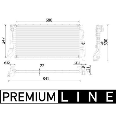 Su Radyatörü  MINI Mini 5-kapı (F55)(2014->)  MAHLE CR 2318 000P