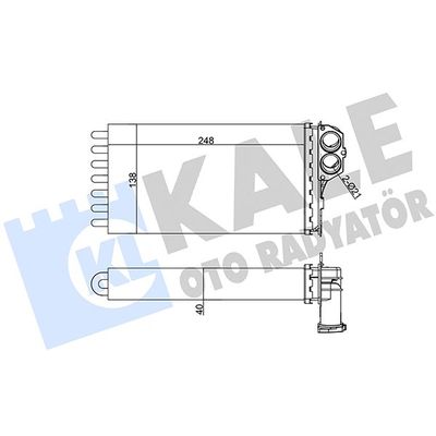 Kalorifer Radyatörü  Peugeot 206 SW (08.2002->)  BEHR 8FH 351 311-341