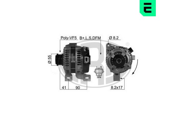Alternatör  Ford Focus 3/4/5 Kapı (CAP)(08.2004->)  ERA 210403A