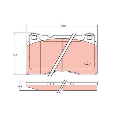 Fren Disk Balata Ön Renault Megane III Coupe (11.2008->)  TRW GDB2453