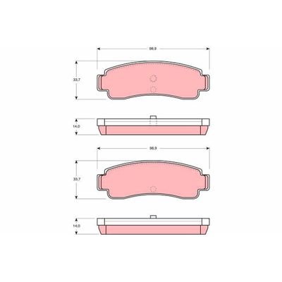 Fren Disk Balata Arka Nissan Sunny Coupe/ Traveller (B12)(08.1986->)  TRW GDB982