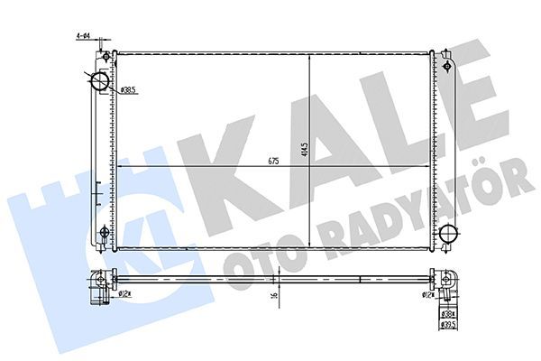 Su Radyatörü  Toyota Yaris (KSP1/NLP1/NSP1)(2011->)  KALE 362470