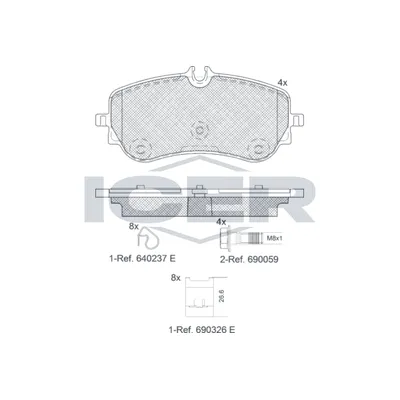 Fren Disk Balata Arka KALE BALATA 22802 191 14 MSH KD20