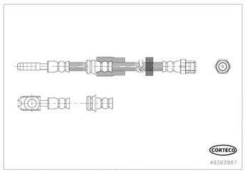 Fren Hortumu Ön Sağ veya Sol CAVO C900 399A  3AA611701A