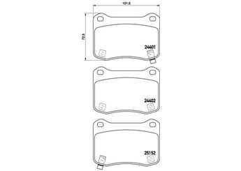 Fren Disk Balata Arka BREMBO P 83 134  44660W030 044660W030 44660W031 044660W031