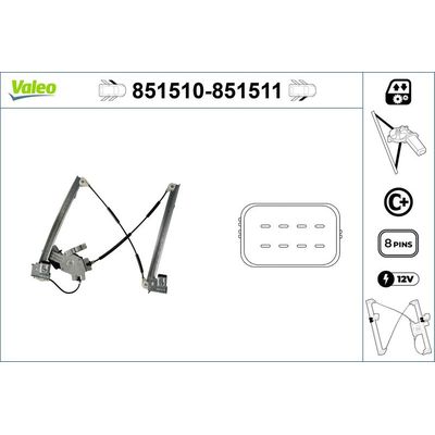 Cam Krikosu Ön Sol Ford Mondeo S.Wagon (GE)(2000->)  VALEO 851510