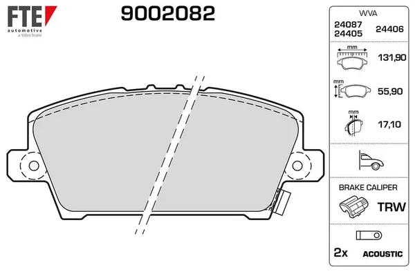 Fren Disk Balata Ön Honda Civic HB (FK)(09.2005->)  FTE 9002082