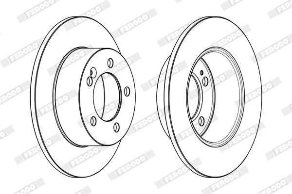 Fren Disk Ayna Arka Sağ ve Sol Nissan Interstar Pritsche DoppelKabine (2023->)  FERODO DDF1976C