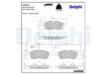 Fren Disk Balata Ön DELPHI LP3634  LP3634 673004427