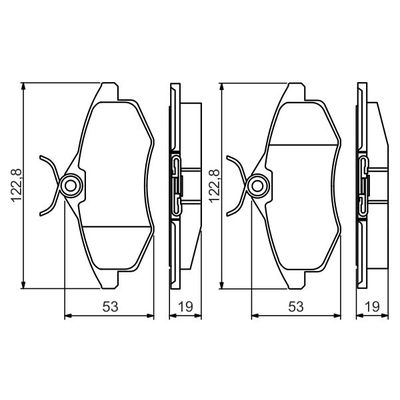 Fren Disk Balata Ön Citroen C3 (04.2002->)  BOSCH 0 986 495 268