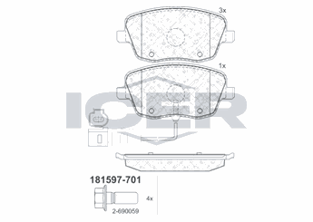 Fren Disk Balata Ön FERBE 69000  6Q0698151C 8660004729 86 60 004 729 8671016699 86 71 016 699 6Q0 698 151 C