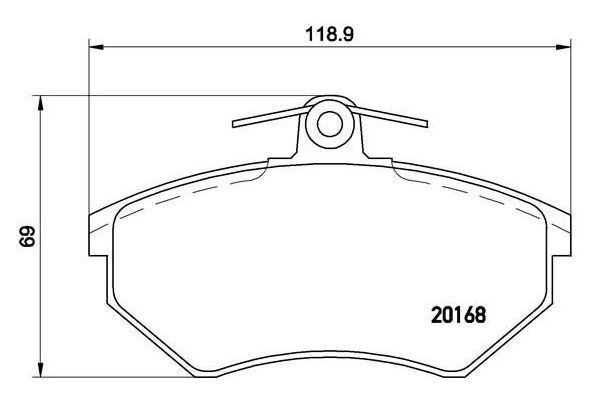 Fren Disk Balata Ön Volkswagen Caddy P.Van/Kombi (9K9)(08.1995->2003)  BREMBO P 85 011