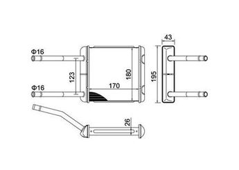 Kalorifer Radyatörü  MAGNETI MARELLI 359000300150  1806002 1806115 18 06 115 1806116 18 06 116 3095243 30 95 243 52454989 52 45 4989 52488847 52 48 8847