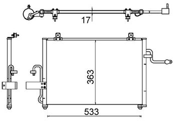 Klima Radyatörü  MAHLE AC 645 000S  96409666 96450098 96452049