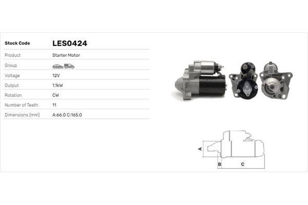 Marş Dinamosu  LUCAS ELEKTRIK LES0424