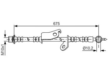 Fren Hortumu Ön Sağ veya Sol BOSCH 1 987 481 656  1987481656 1 987 481 656 90947W2022