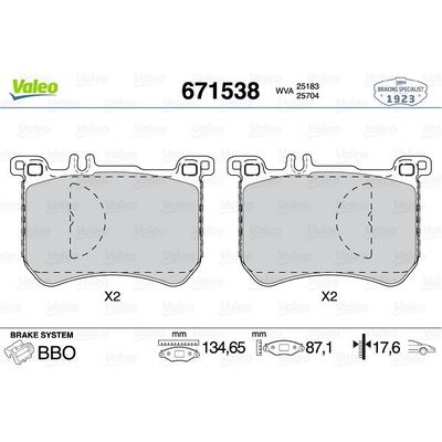 Fren Disk Balata Ön VALEO 671538
