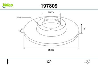 Fren Disk Ayna Arka Sağ ve Sol VALEO 197809  13502198 13501302 13501313