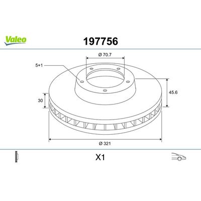 Fren Disk Ayna Ön Sağ ve Sol Opel Zafira C (2016->)  VALEO 197756
