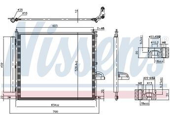 Klima Radyatörü  FORD ORJINAL AB3919710AF  AB3919710AF 2094269 2323238 2374912 2569930 2639170 EB3G19710A2A EB3G19710A2C EB3G19710A2D EB3G19710A2E