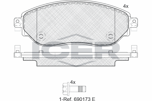 Fren Disk Balata Ön Opel Vivaro B P.Van / Minibüs (2014->)  KALE BALATA 22087 182 04 ANS KD20