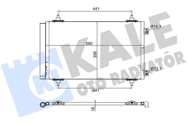 Klima Radyatörü  Lancia Phedra (180)(2002->)  KALE 382785