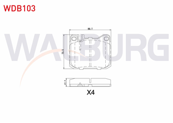 Fren Disk Balata Ön WALBURG WDB103  