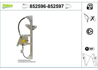 Cam Krikosu Arka Sol VALEO 852596  12788913 1279373 12793730 12802322