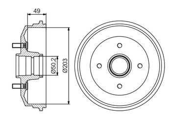 Kampana Arka Sağ veya Sol BOSCH 0 986 477 259  4615A127 4615A205