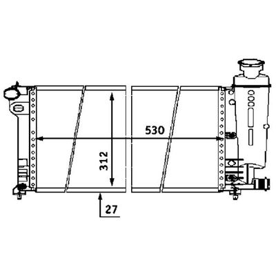 Su Radyatörü  Fiat Egea (357) HB / CROSS (2016->)  MAHLE CR 467 000S