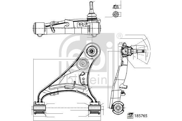 Salıncak Ön Alt Sağ Land Rover Discovery 4 (06.2009->)  FEBI BILSTEIN 185765