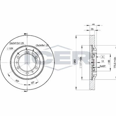Fren Disk Ayna Ön Sağ ve Sol Opel Frontera B (1998->)  VALEO 186584