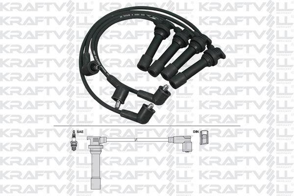 Buji Kablosu  Mazda 323 C/F/S Sedan (BA)(04.1994->)  KRAFTVOLL 05070264