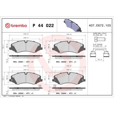 Fren Disk Balata Ön BREMBO P 44 022