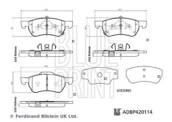 Fren Disk Balata Ön BLUE PRINT ADBP420114  10343249 10088104 10197211