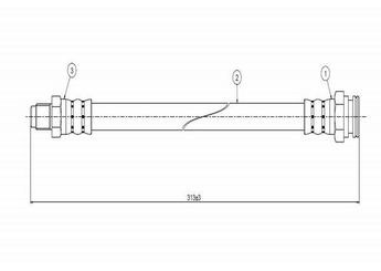 Fren Hortumu Arka Sağ veya Sol CAVO C800 616A  481631 5950690