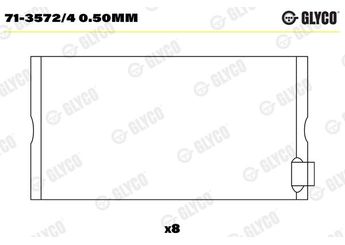 Kol Yatak (0.25)  KOLBENSCHMIDT 87429610  87429620 461915CP025 4-61915 CP 0.25