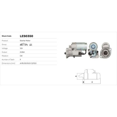 Marş Dinamosu  LUCAS ELEKTRIK LES0350