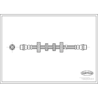 Fren Hortumu Ön Sağ veya Sol MG Rover Rover 25 (RF)(1999->)  CORTECO 19020444
