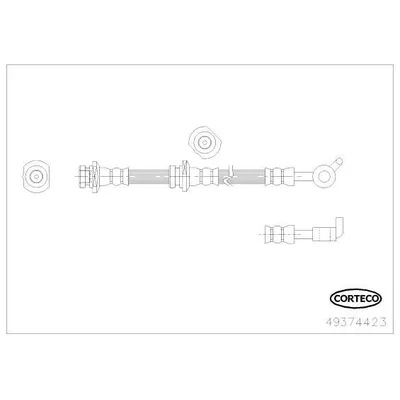 Fren Hortumu Arka Sol Nissan X-Trail (T30)(06.2001->)  MAHER 04105