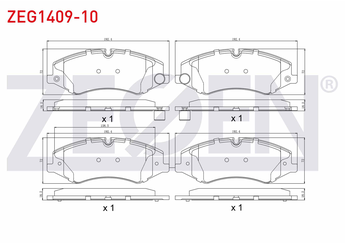 Fren Disk Balata Ön ZEGEN ZEG1409-10   LR016962 LR021253 LR026221 LR051626 LR057725 LR032063 LR047859 LR134700
