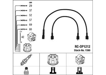 Buji Kablosu  NGK 1590  1612483 90349318 90 349 318