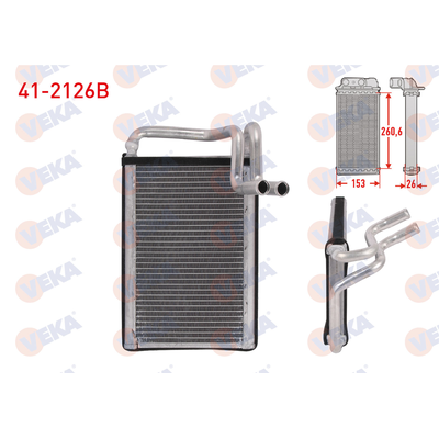 Kalorifer Radyatörü  Hyundai H-1 (2008->)  VEKA 41-2126B