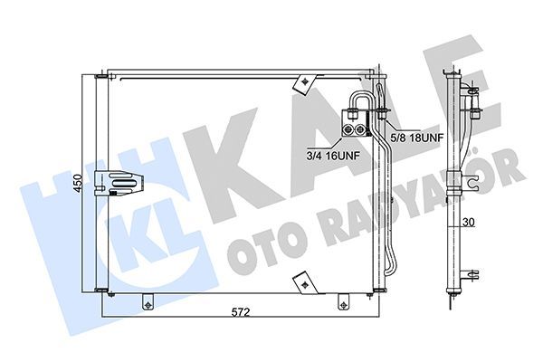 Klima Radyatörü  BMW 7 Serisi (E32)(1986->)  KALE 343065