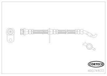 Fren Hortumu Ön Sağ veya Sol CORTECO 49374833  49374833 4709839 93195274